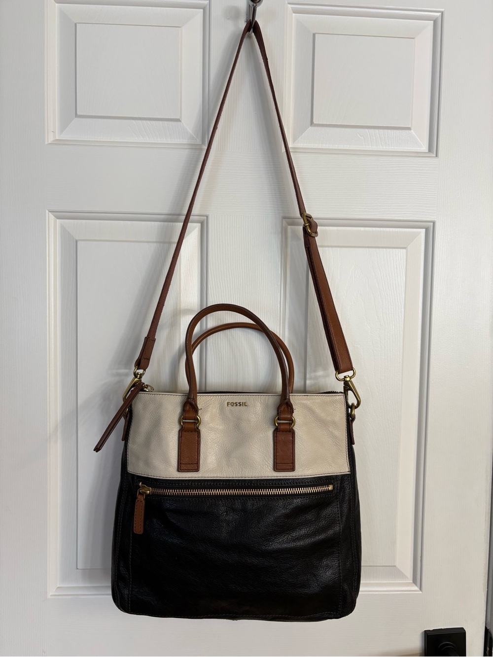 Fossil Lucy Convertible Leather Tote Bag